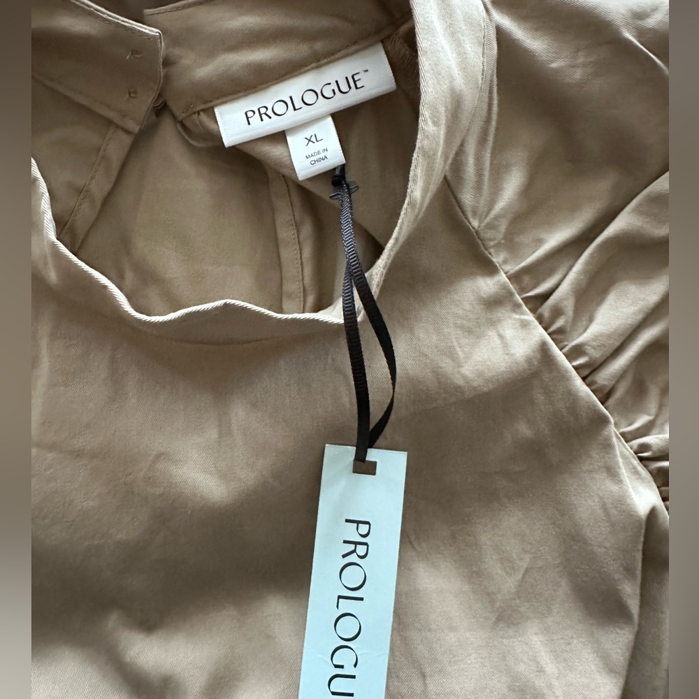 Prologue x Target Cotton Puff Sleeve Shift Dress Tan Khaki XL - Picture 6 of 11